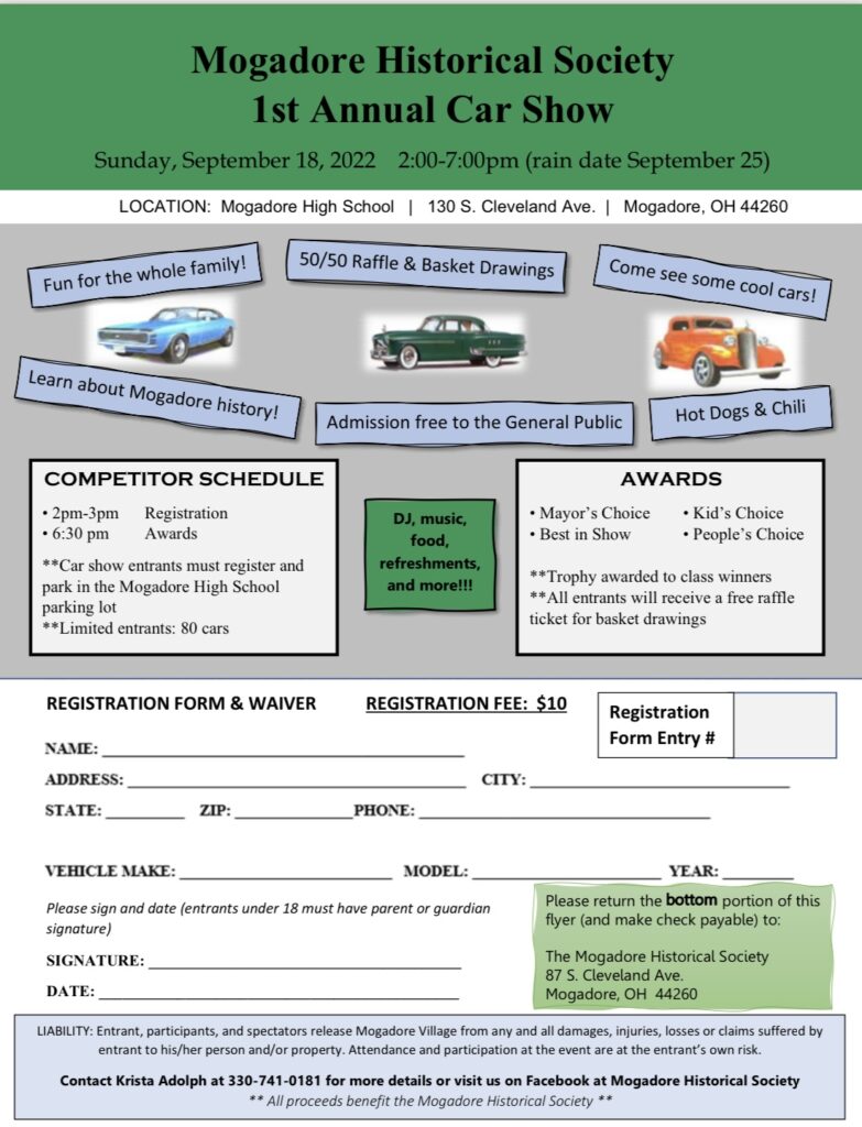 Events for September 2024 THE VILLAGE OF MOGADORE